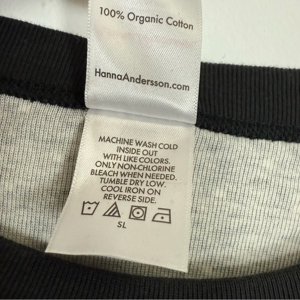 Hanna Andersson Pajama Top Womens Small Heritage Fair Isle Black Lounge Cotton